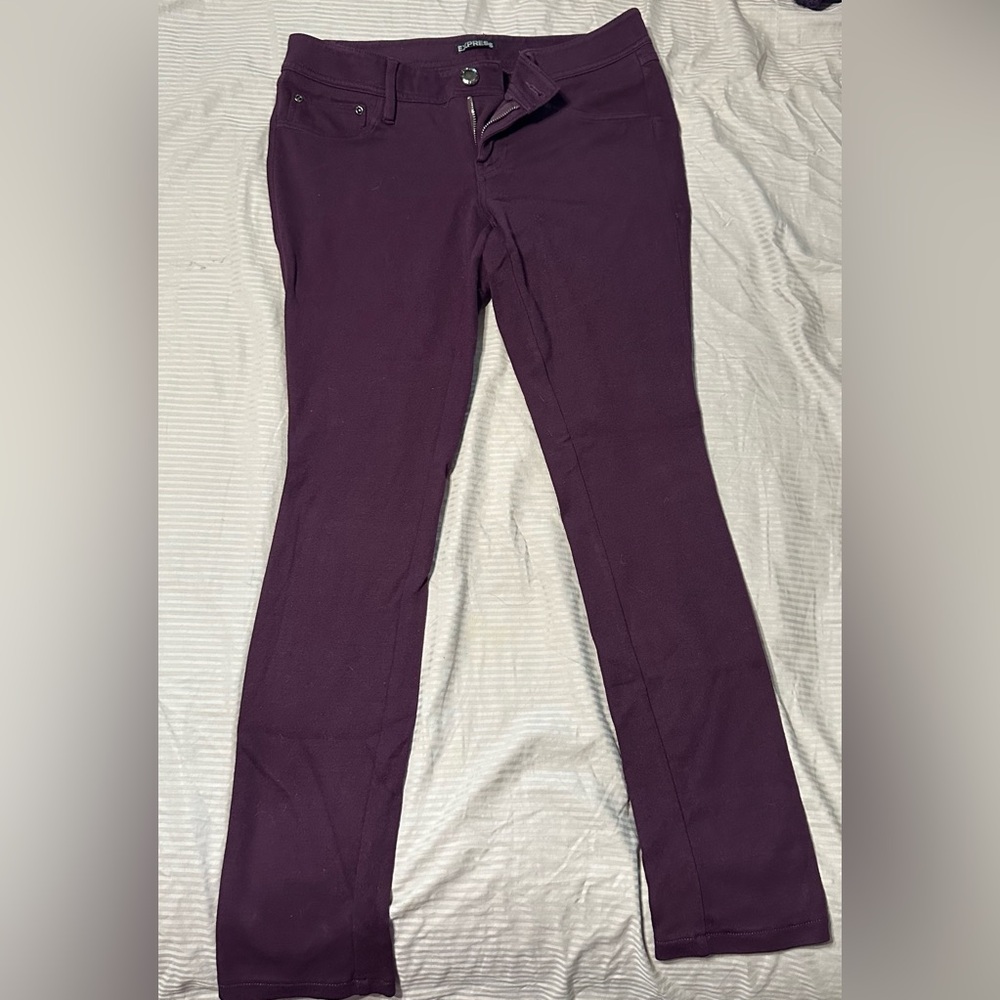 Purple Womens Express Jeans Skinny Stretch Pants size small